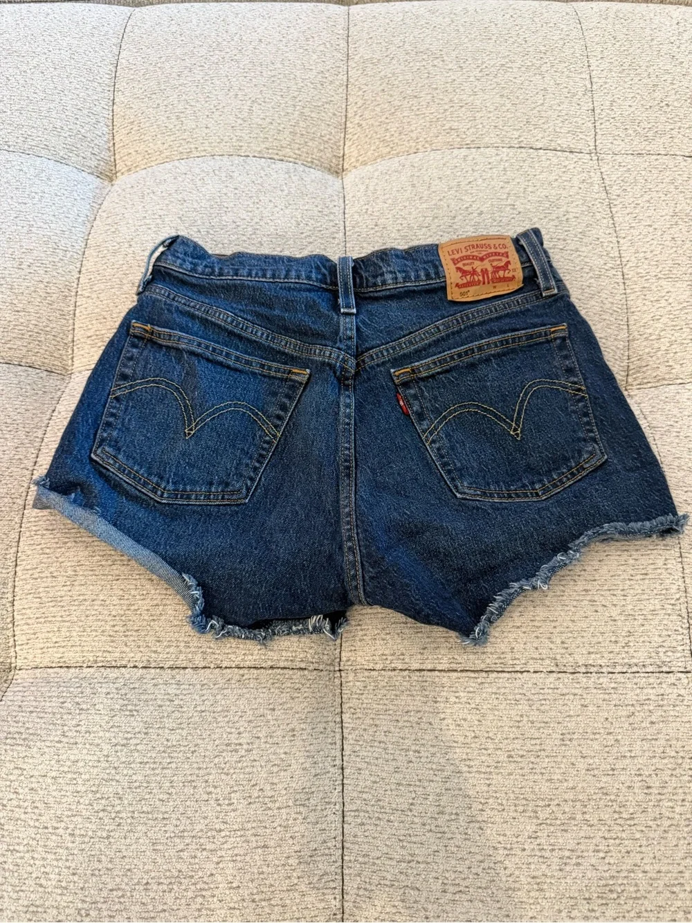 Levi's Dark Blue Denim Cutoff Shorts